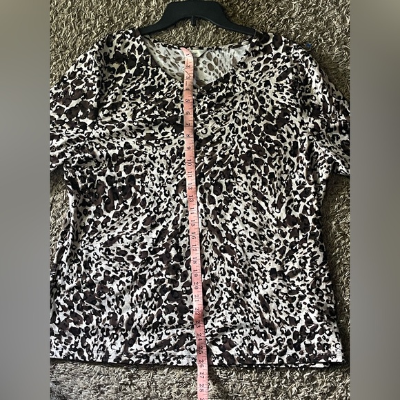 CJ Banks Animal Print Blouse - Brown and Black - Picture 3 of 5